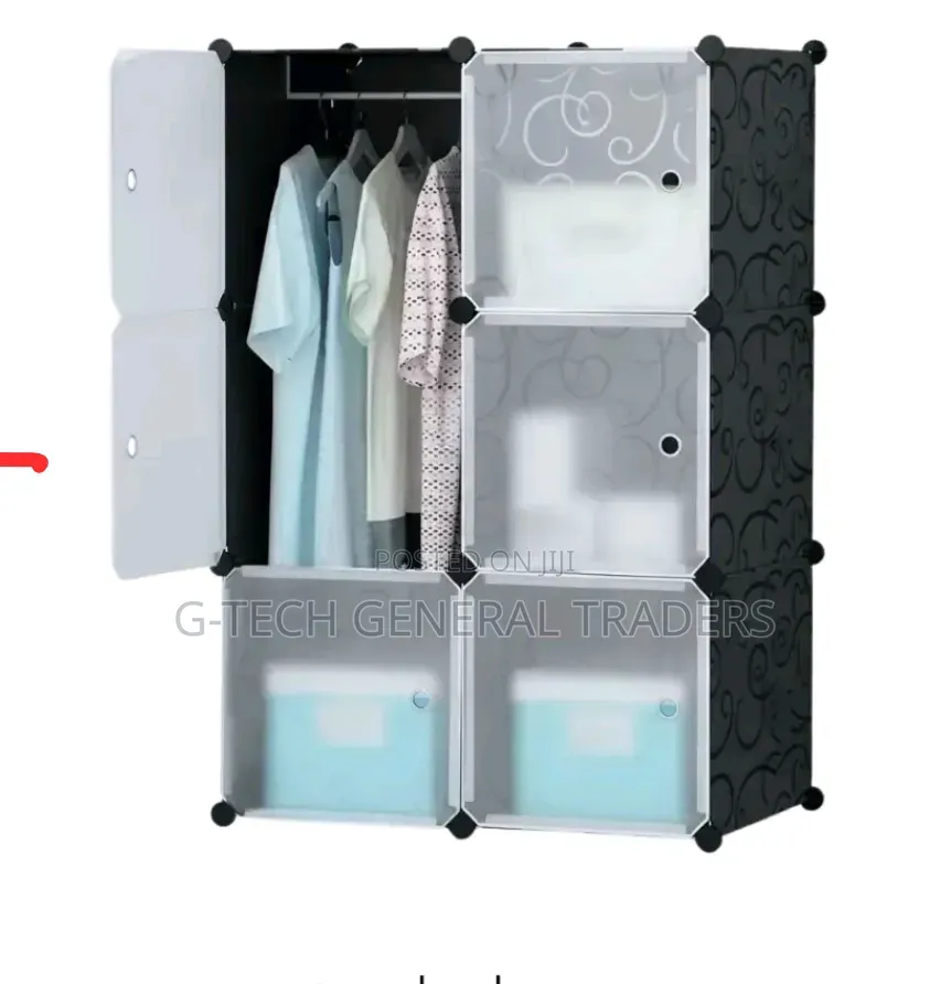 Plastic Wardrobe 2-Column,3 Rows(Multicolored)