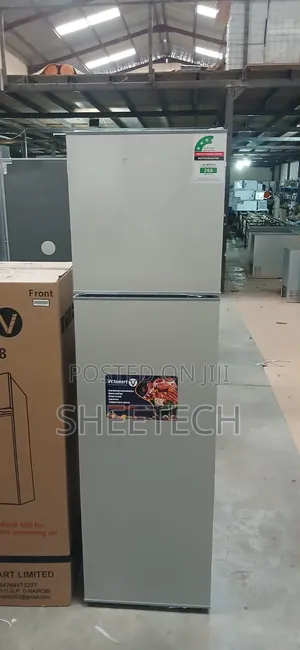 Silver Volsmart 108 Litres Double Door Refrigerator