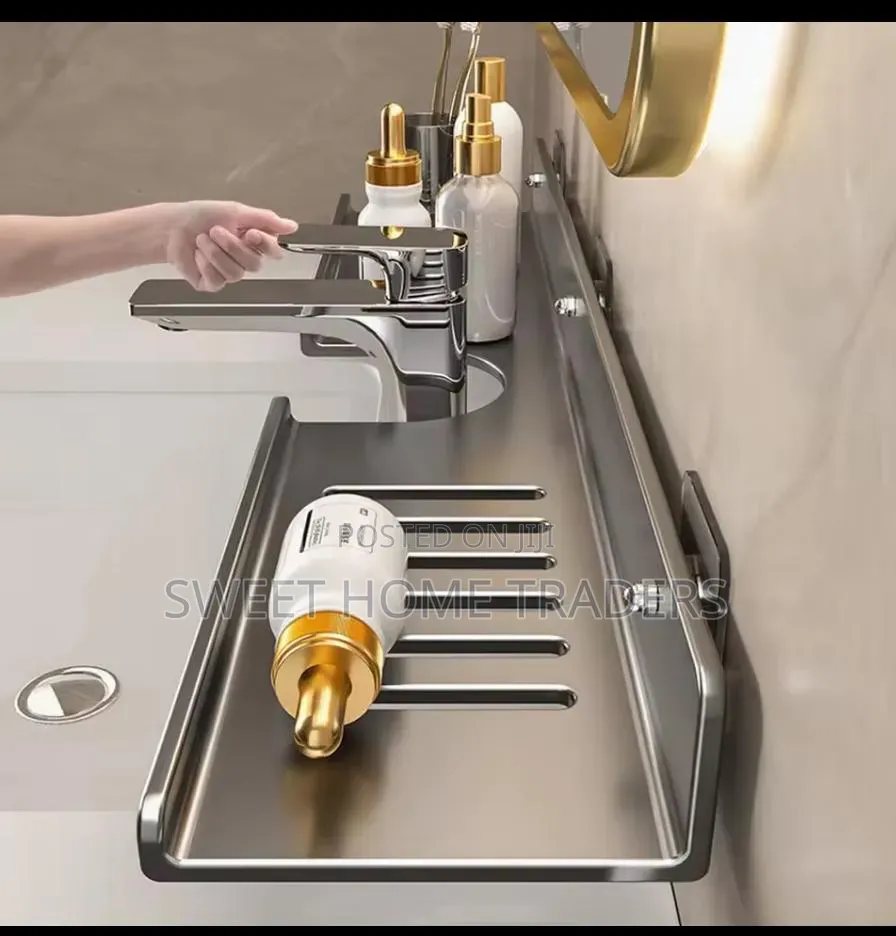 Metallic Faucet Storage Rack
