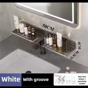 Metallic Washbasin Storage Rack . 50cm Long
