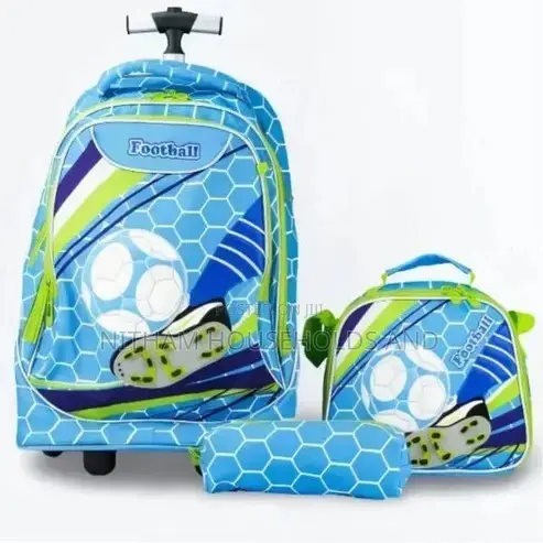3-Piece Kids Trolley Backpack Set