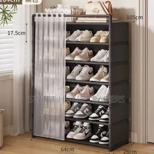 6 Layer Shoerack With Dust Cover