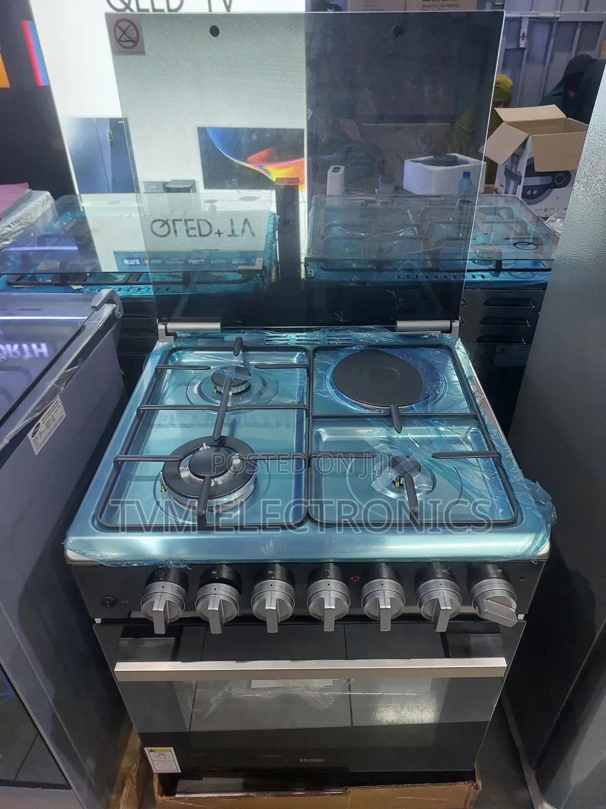 Haier 3 Gas + 1 Electric 60x60 Cooker Electric Oven - Hcr2031eed1