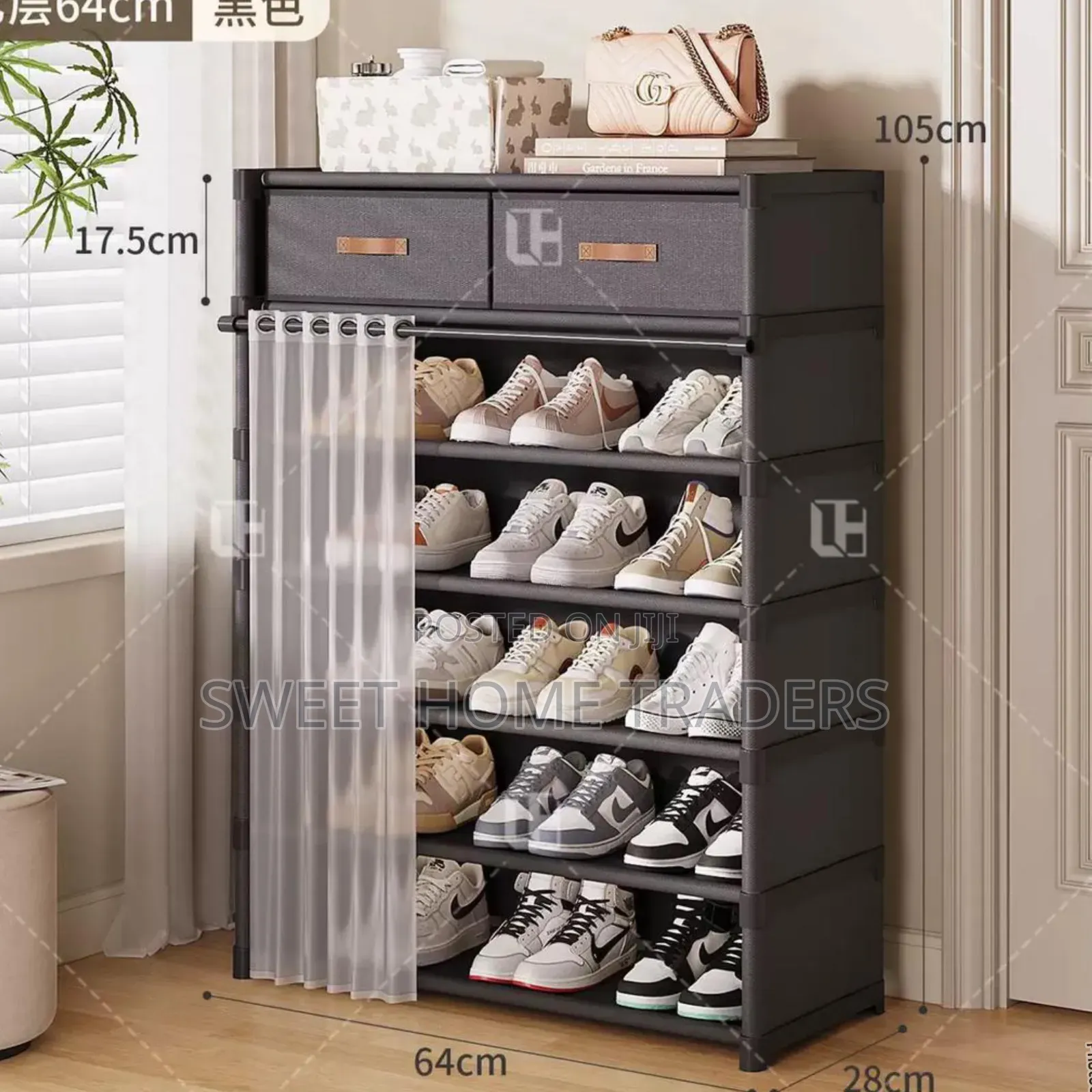 Shoerack With Cover and Drawers