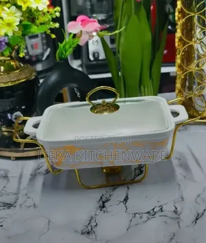 White Marble-Patterned Ceramic Dish