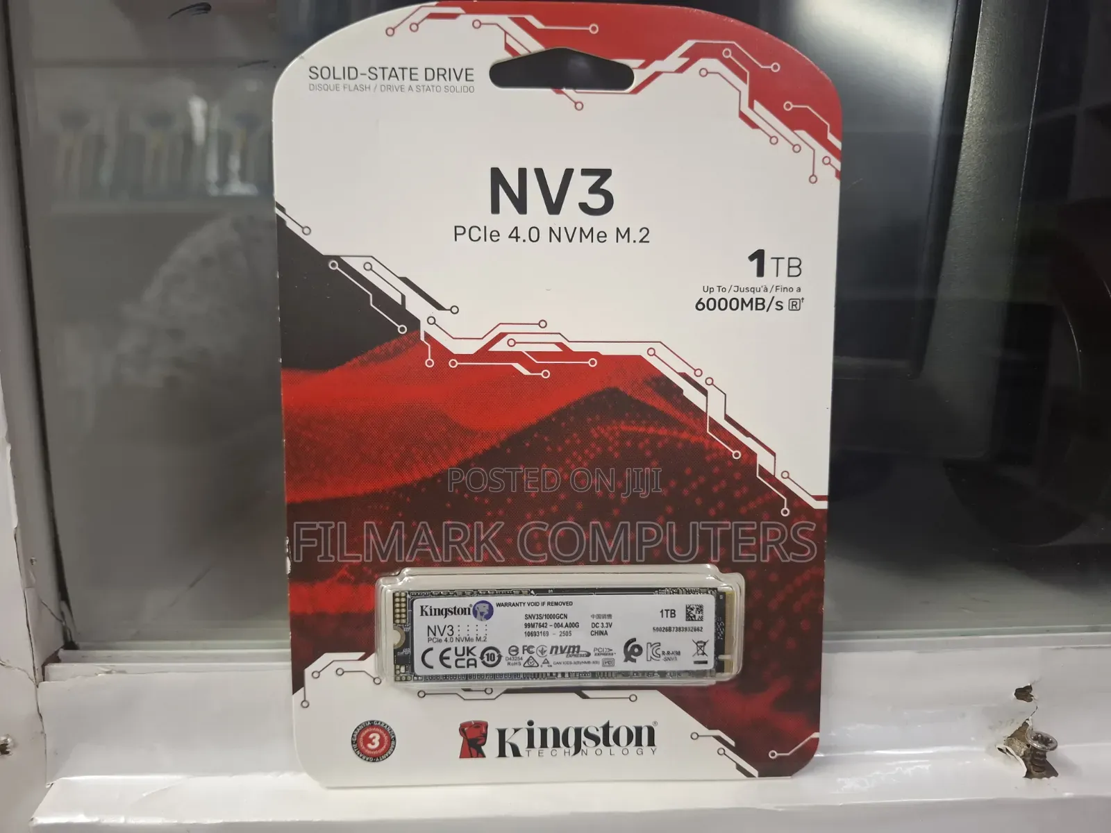 Kingston Nv3 1tb M.2 2280 Nvme SSD Pcie 4.0 Gen 4x4 Up to 6000mb/S