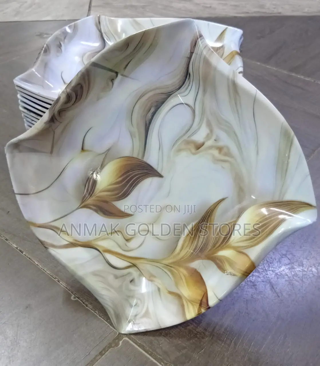6pcs Melamine Plates Marble