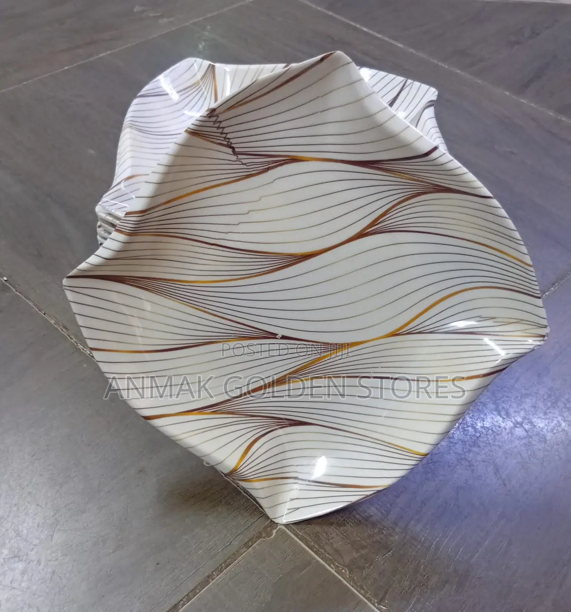 6pcs Melamine Plates Gold Melamine