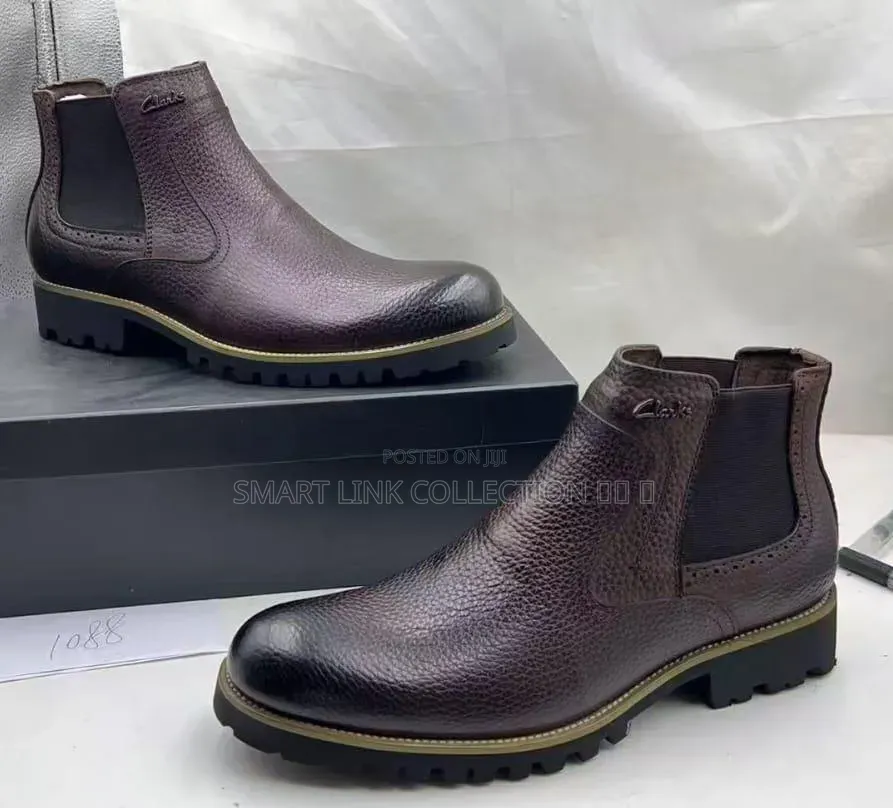 Clarks Brown Leather Boots