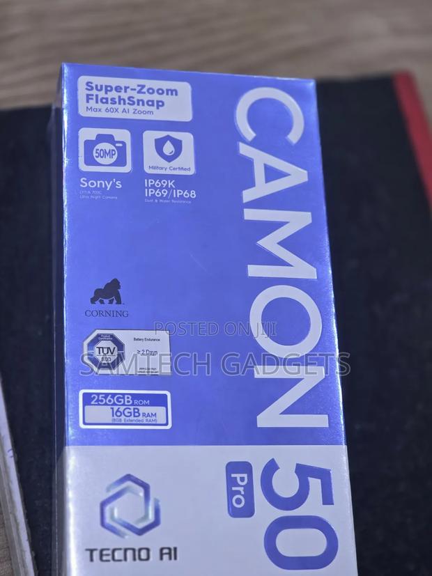 New Tecno Camon 50 Pro 256 GB Blue - thumbnail 2