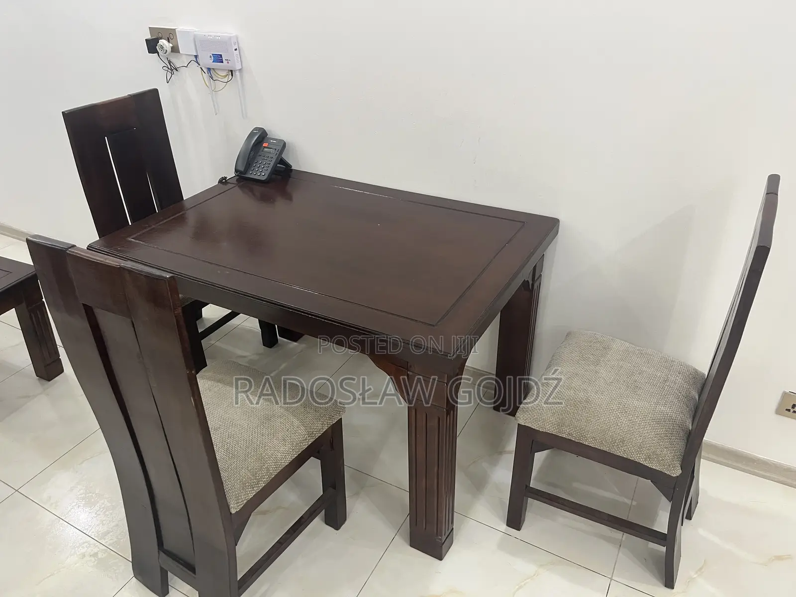 Table and 4 Chairs Set