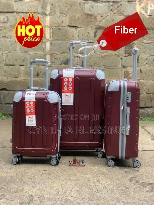Fiber Suitcase Maroon Suitcase