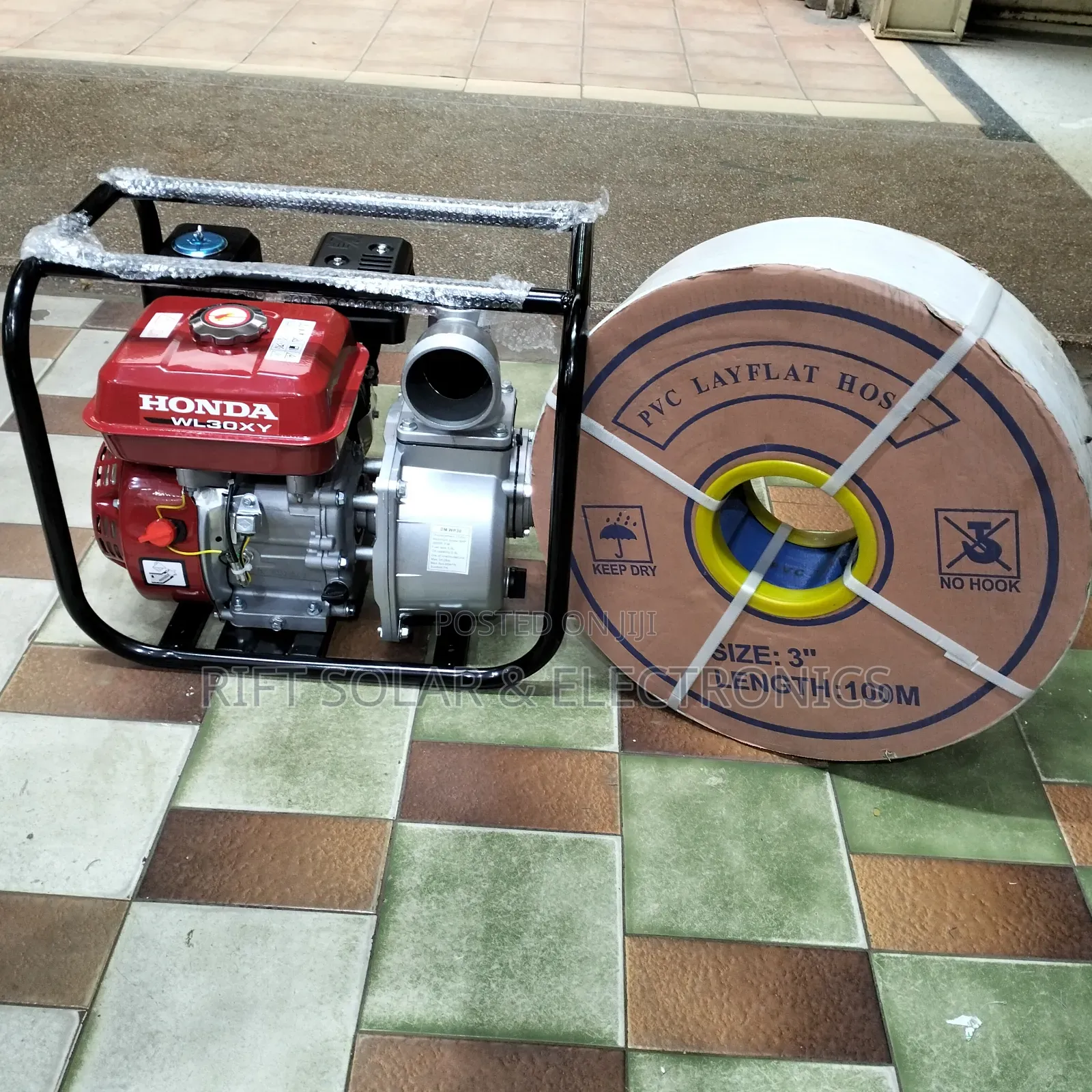 3" Agricultural Water Pump Petrol Engine + 100 Metres Delivery Pipe