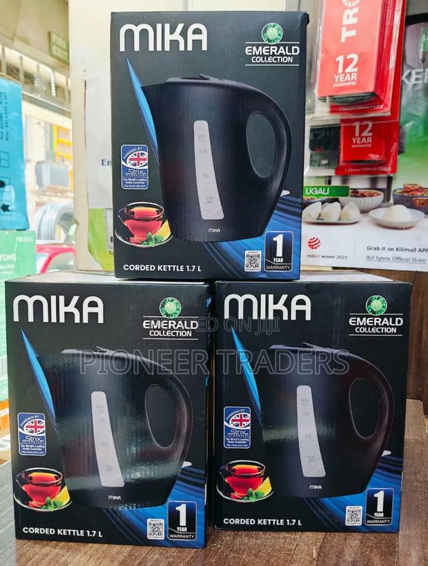 Mika Corded Kettle 1.7 L Black