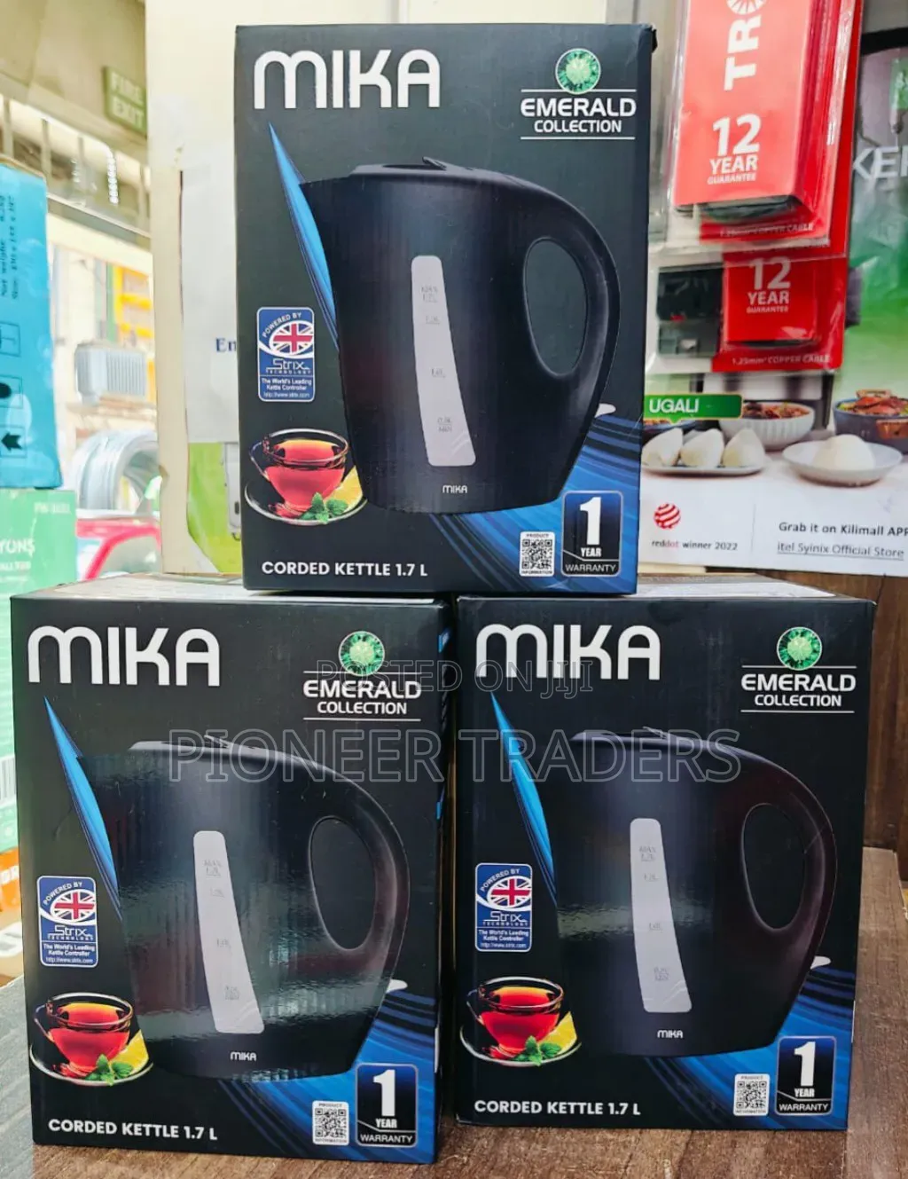 1.7 L Mika Corded Kettle Black