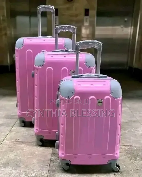 Fiber Suitcase Sky Blue Travel Luggage Bag