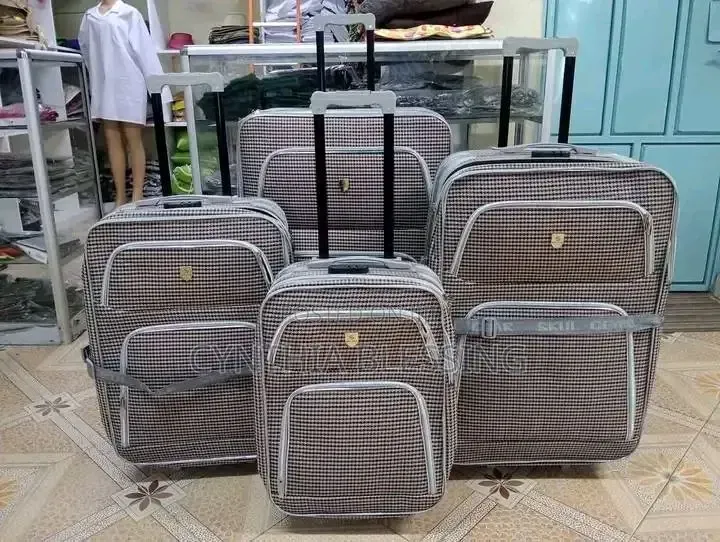 4 in 1 Fabric Suitcase Fabric Bags Multicolored Set