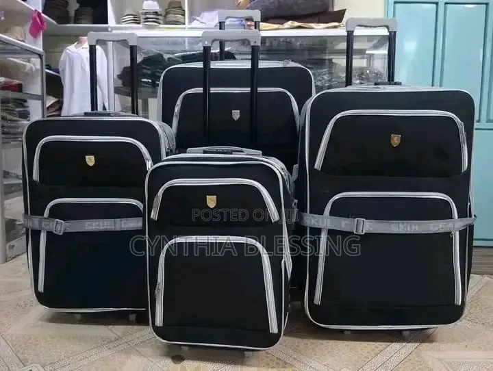 4 in 1 Fabric Suitcase Fabric Bags Multicolored Set