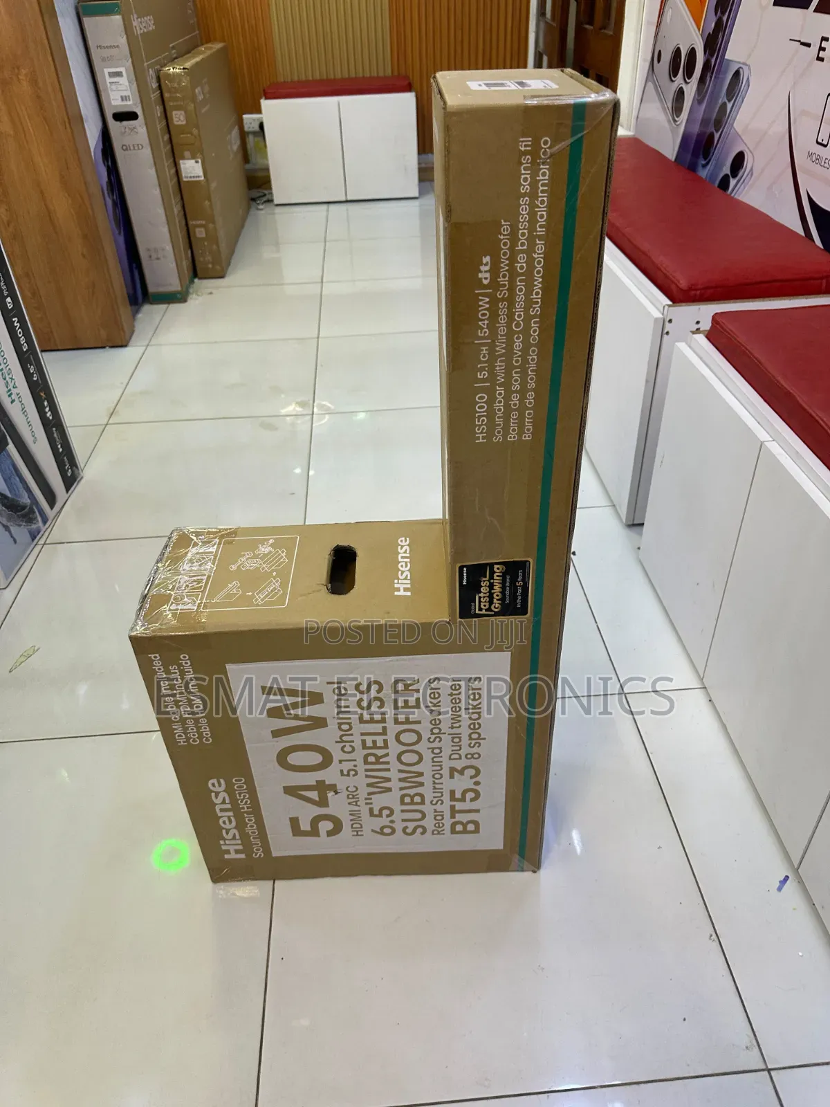 Hisense Hs5100 540w 5.1 Channel Soundbar With Wireless Subwoofer