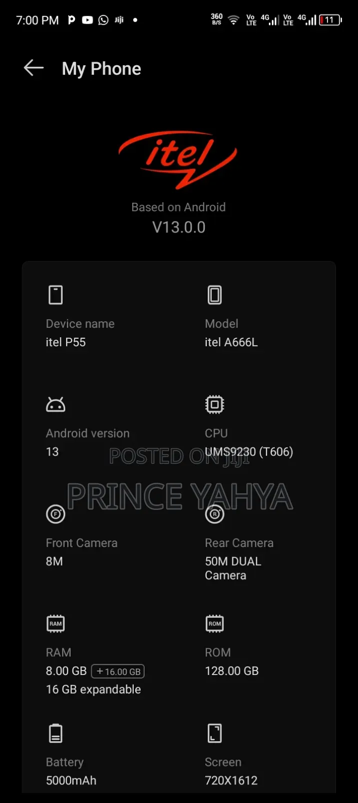 Itel P55 128 GB Rose Gold