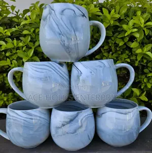 6 Pieces Pot-Like Quality Ceramic Coffee/ Tea Mugs - 470ml