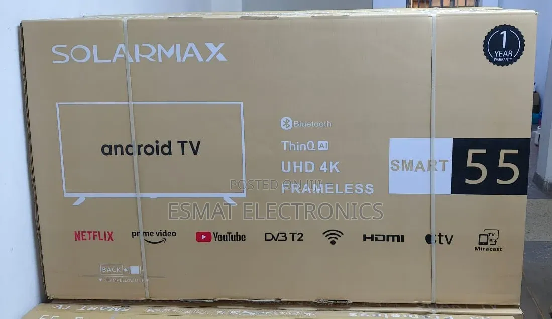 Solarmax 55 Inches Uhd Smart Android Tv Frameless