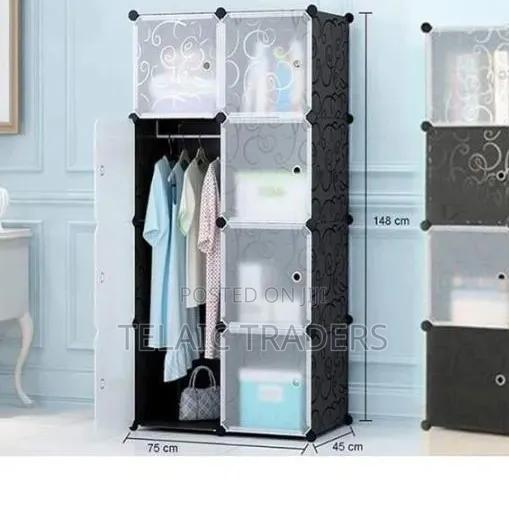 Portable 2- Column by 4 Plastic Wardrobes