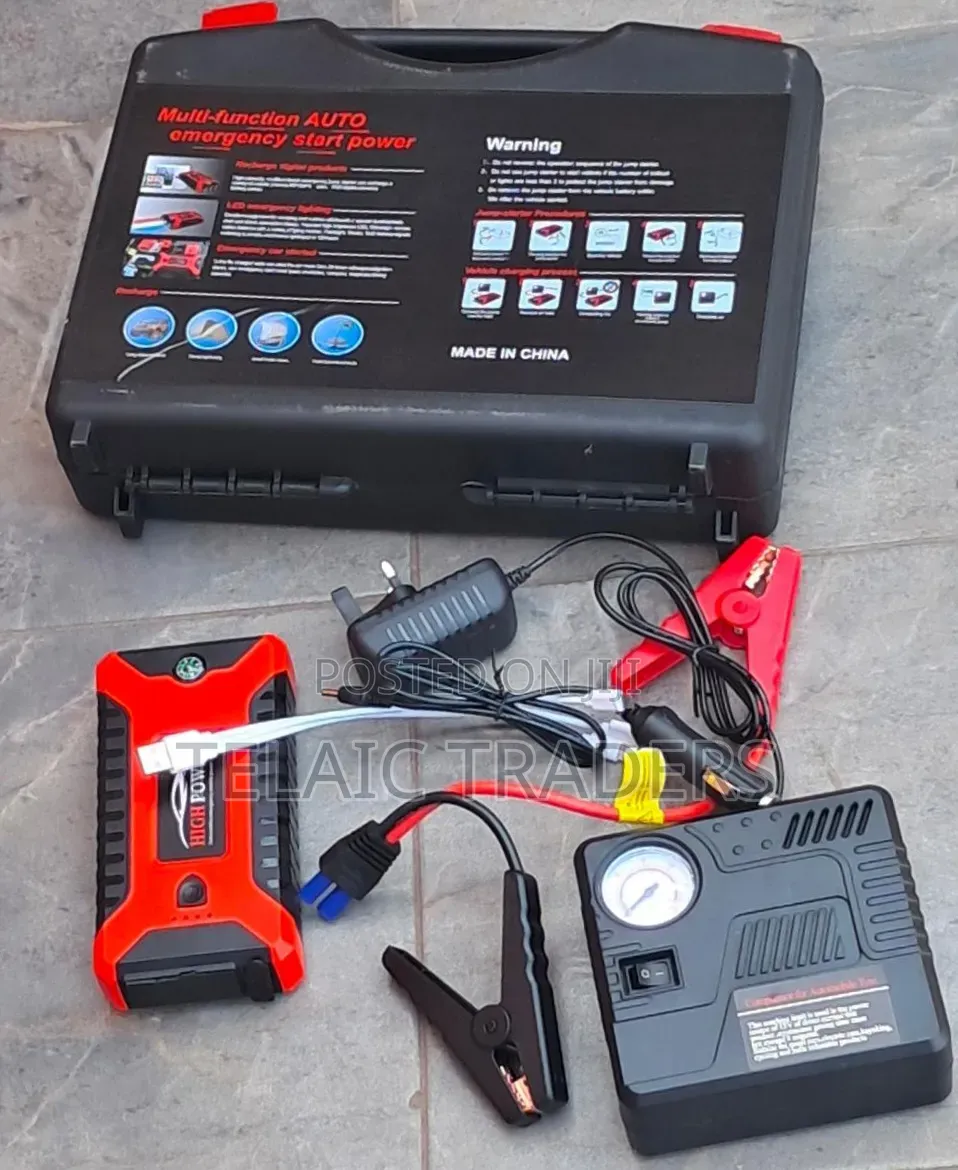 Multifuctional Car Jump Starter With Air Compressor 12v 99800mah