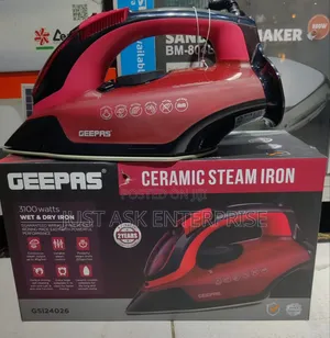 Geepas Heavy Duty Ceramic Wet and Dry Steam Iron 3100w Gsi-24026