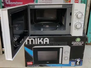 Mika Microwave Oven - 20 Litres Manual/ Analog (White)