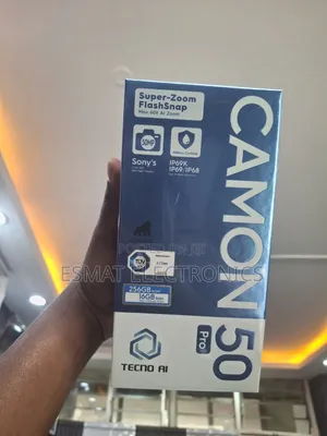 New Tecno Camon 50 Pro 256 GB Black