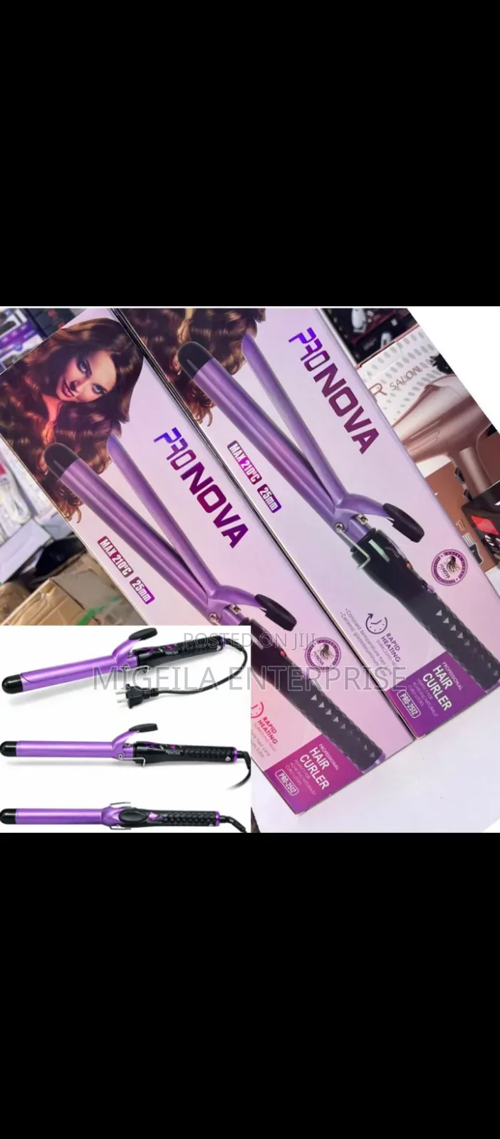 Hair Curling Pronova Extra Long Professional