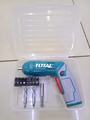 Total Cordless Electric Screwdriver Kit With Precision Bits