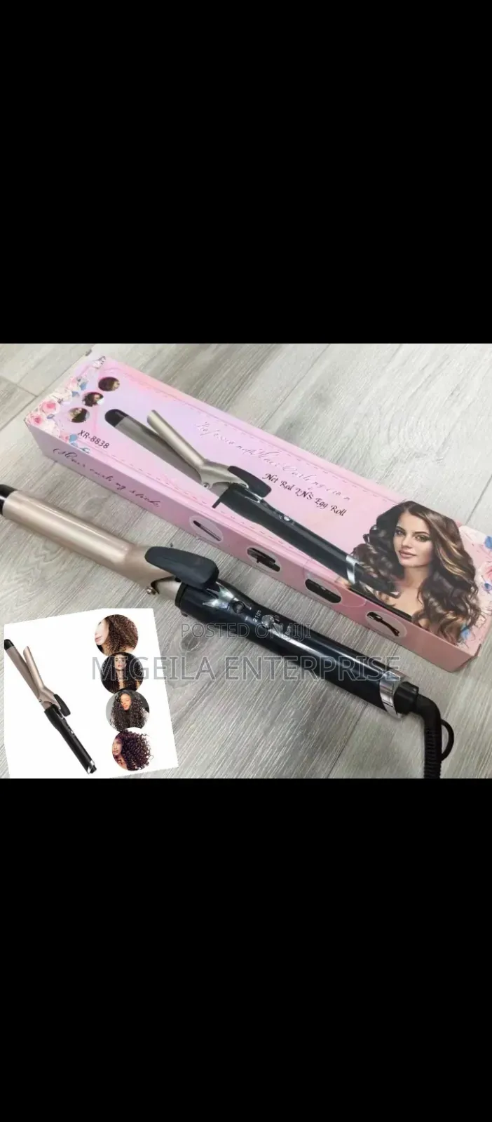 Professional Ceramic Curling Iron Stick Tong for Curls and Waves