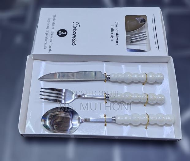 3-Piece Flatware Set Ft Polished Stainless Steel Knife ,Fork Spoon