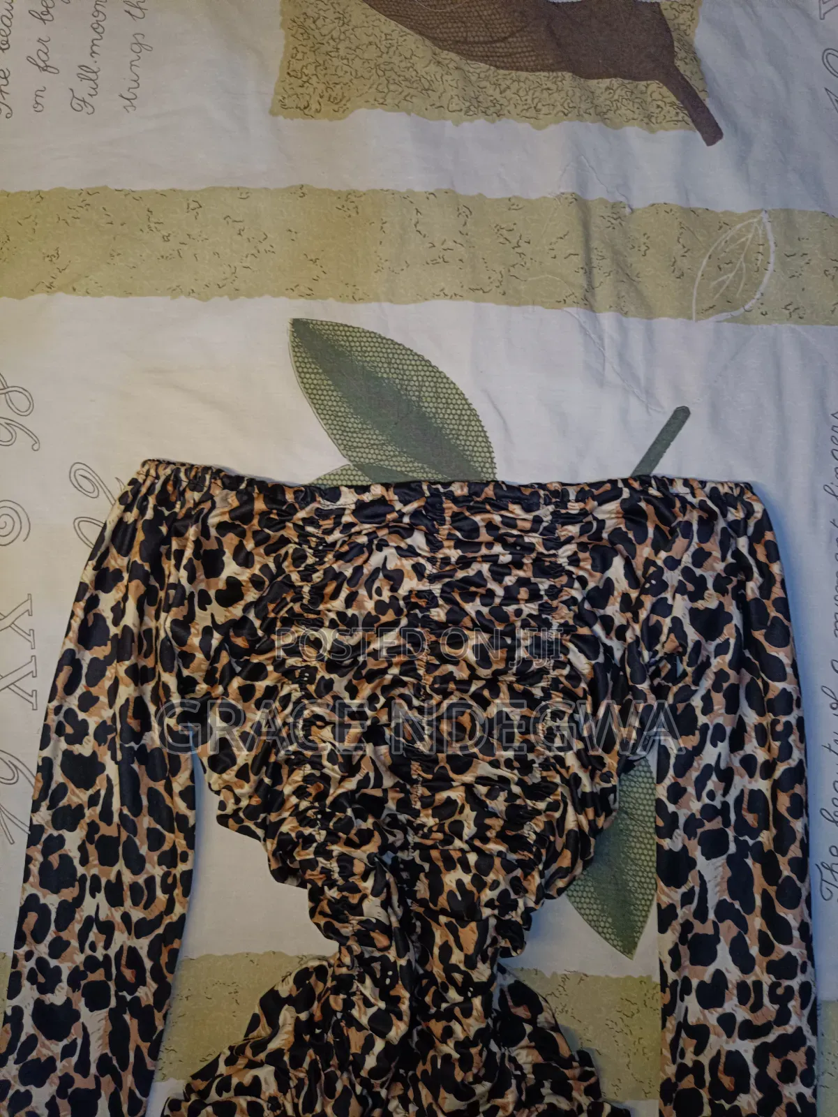 Leopard Print Off Shoulder Mini Dress