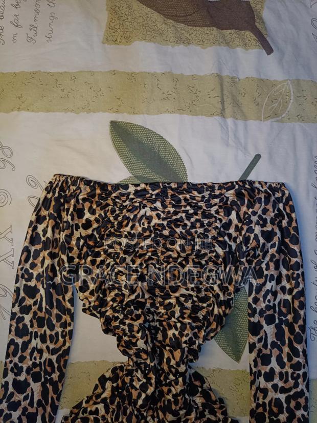 Leopard Print Off Shoulder Mini Dress - thumbnail 2