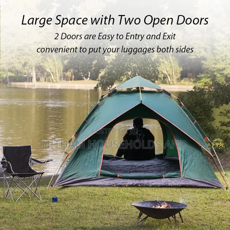 Outdoor Camping Tent Big (3–4 Person)