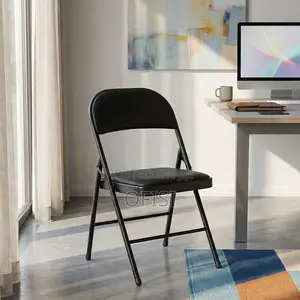Office Chair; Black Foldable Home Office Study Chair
