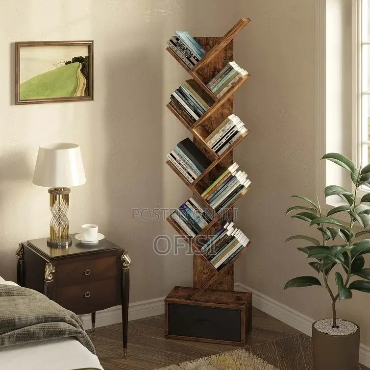Bookshelf; Modern Tree Shaped Standing Bookshelf