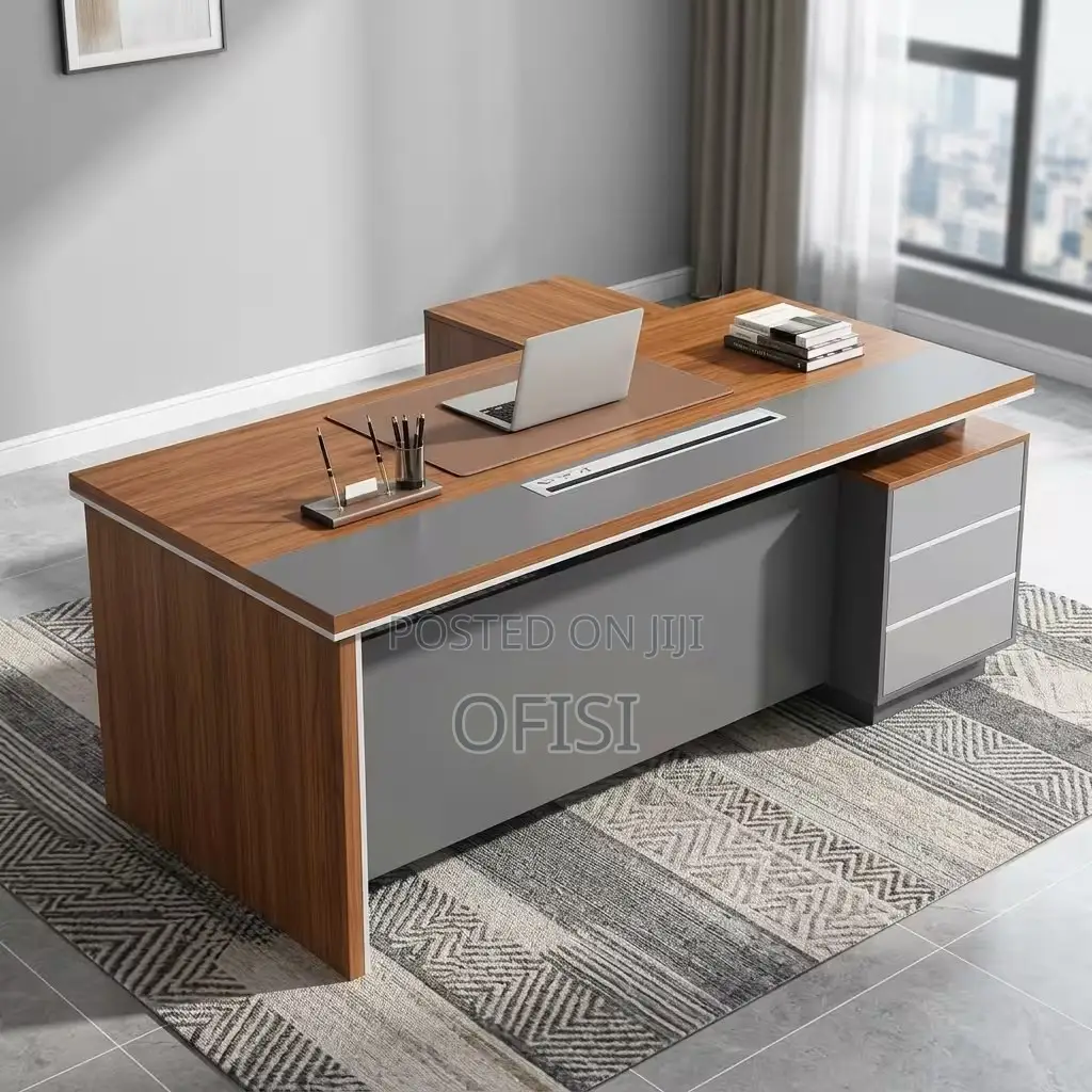 Office Desk; 1.8m Executive Office Desk With Side Drawers