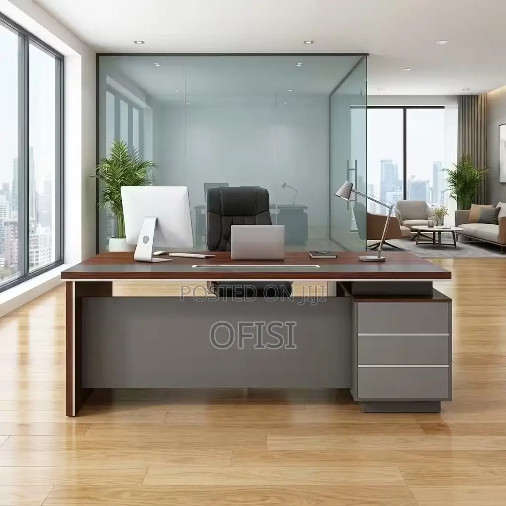 Office Desk; 1.8m Executive Office Desk With Side Drawers