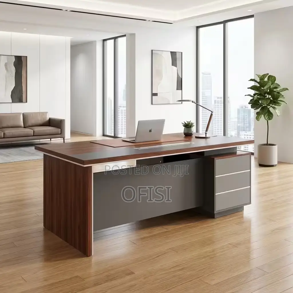 Office Desk; 1.8m Executive Office Desk With Side Drawers