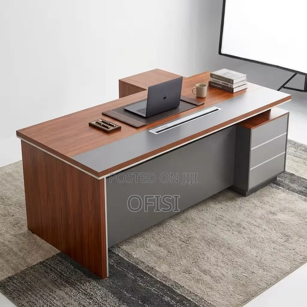 Office Desk; 1.8m Executive Office Desk With Side Drawers