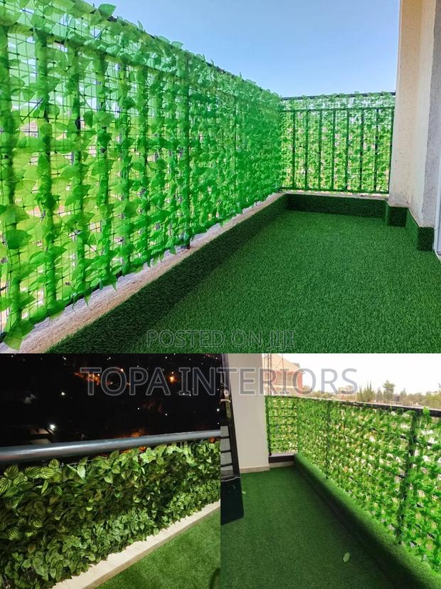 Synthetic Light Green 1mx3m Artificial Balcony Privacy Fence Screen