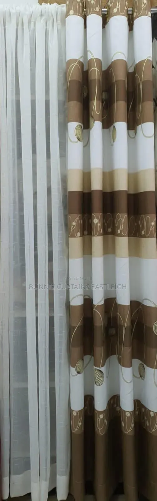 Modern Brown Curtains With Rings