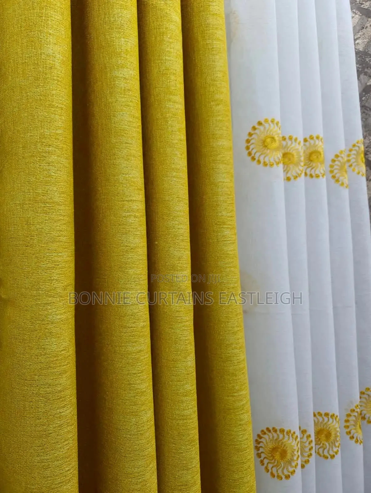 Modern Yellow Curtains With Sheers