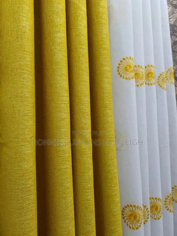 Modern Yellow Curtains With Sheers