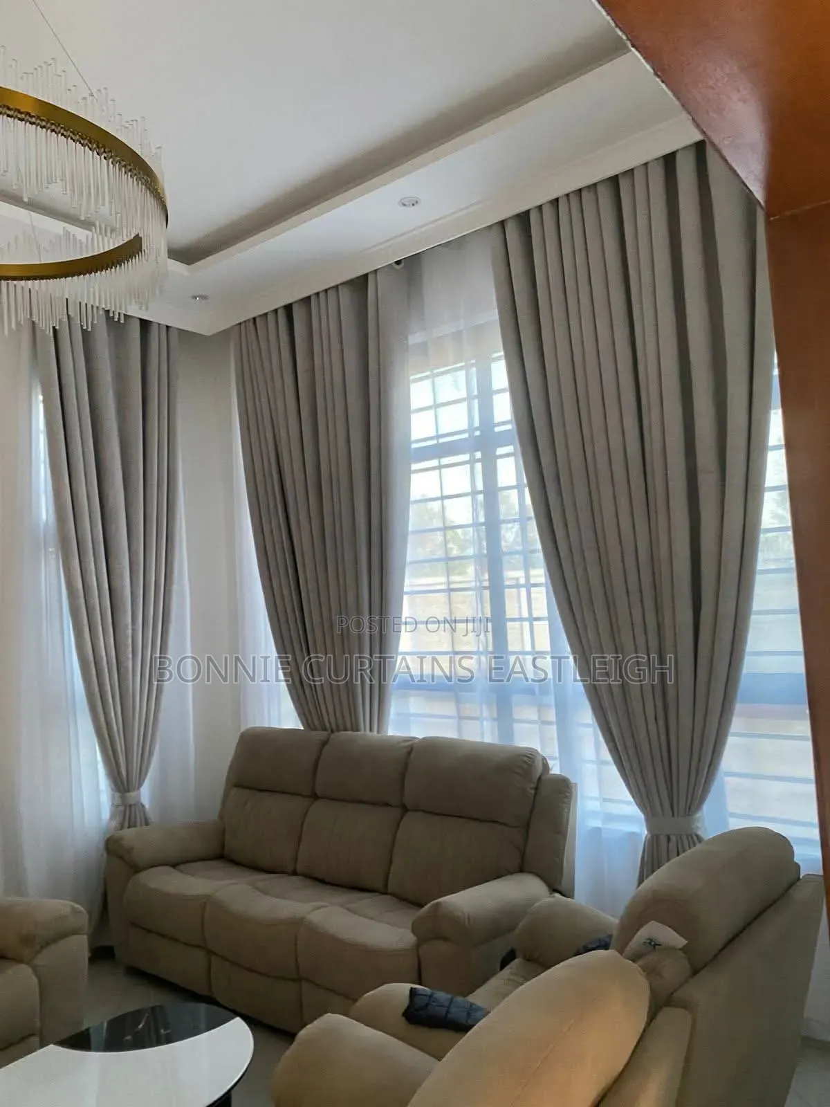 Modern Cream Curtains and Sheers for Living Rooms