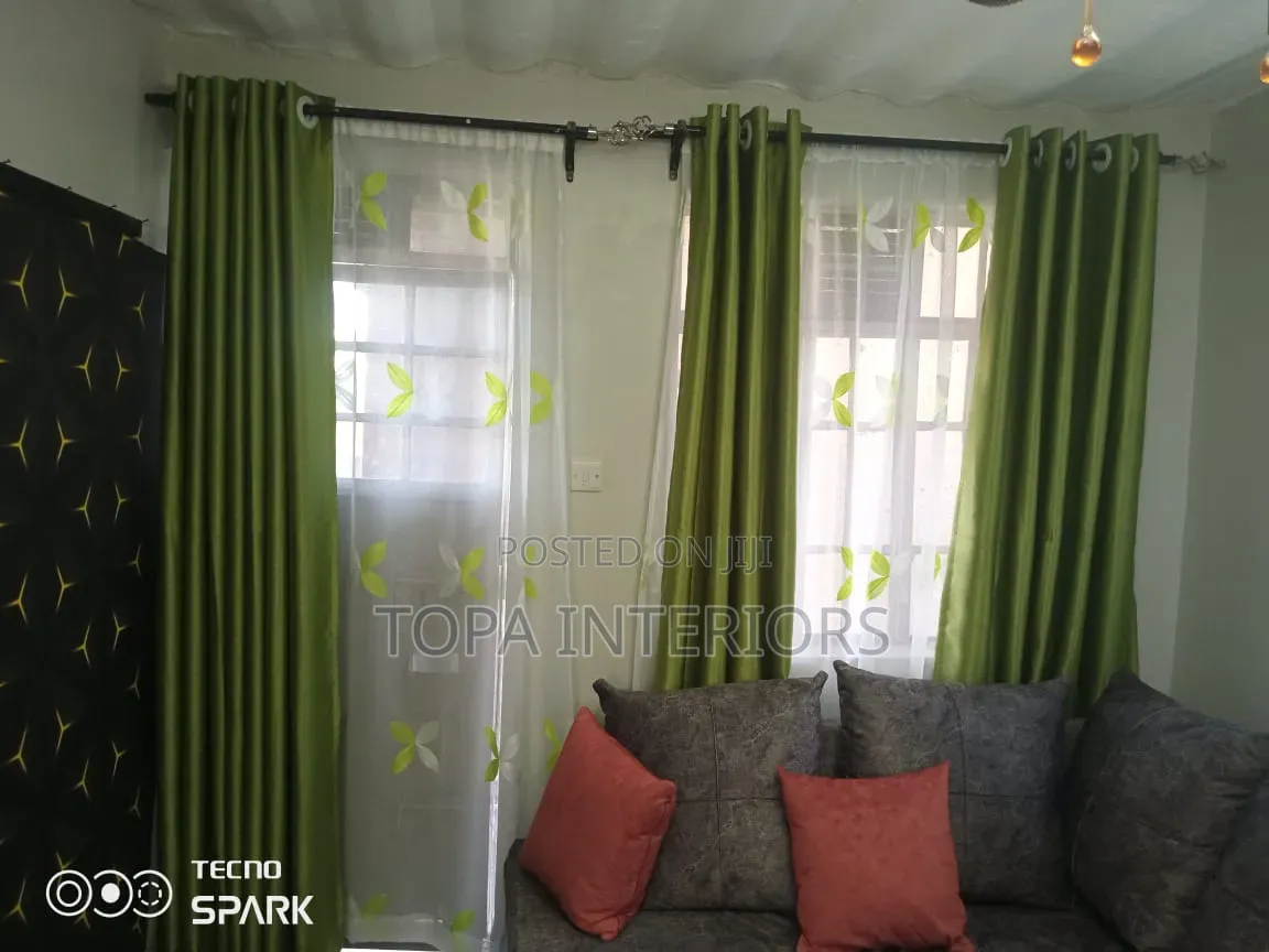 Light Green Beautiful Window Curtains for House Decoration